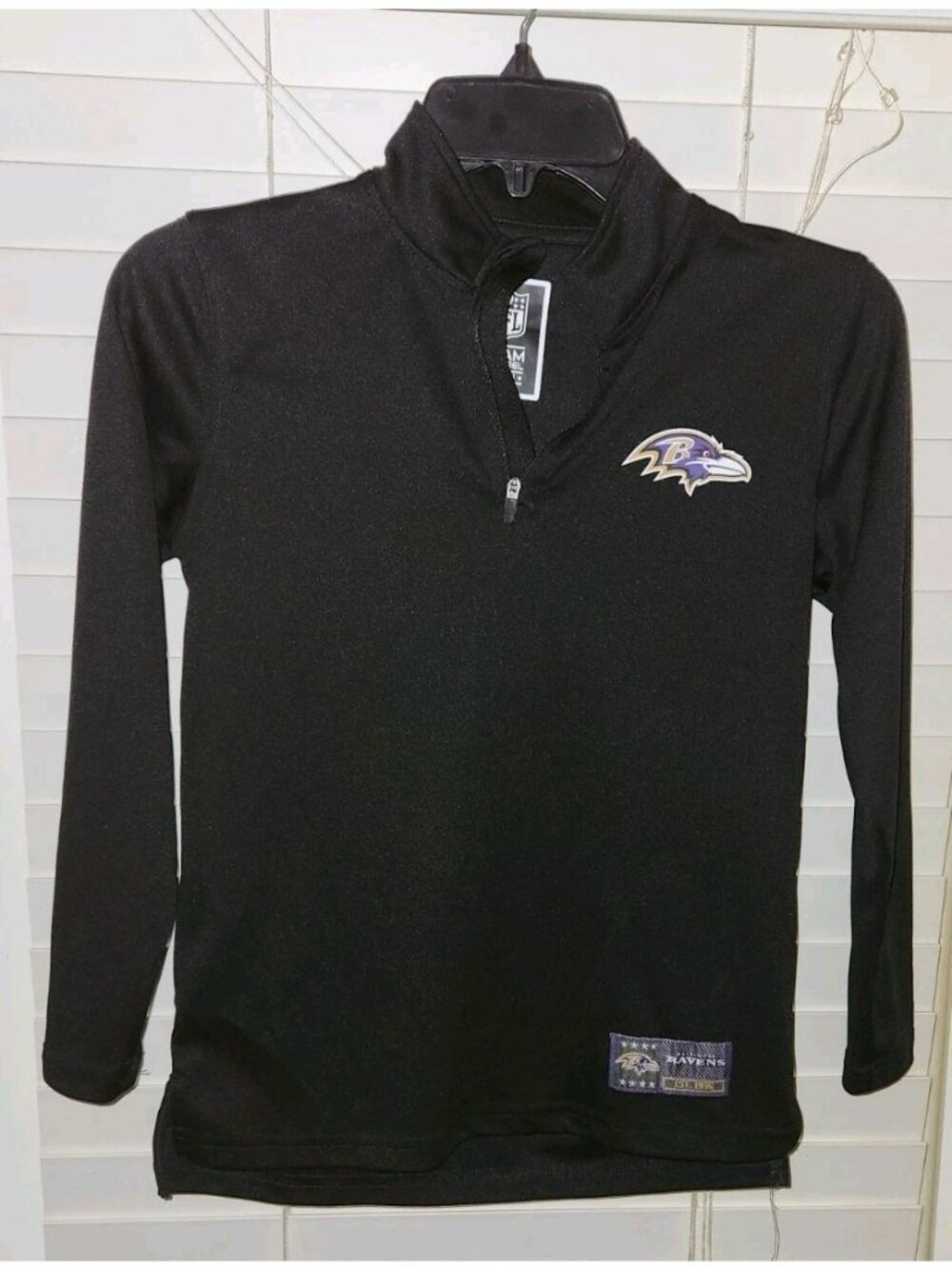 Baltimore Ravens NFL TEAM APPAREL Youth MEDIUM 10/12 Quarter 1/4 Zip pullover